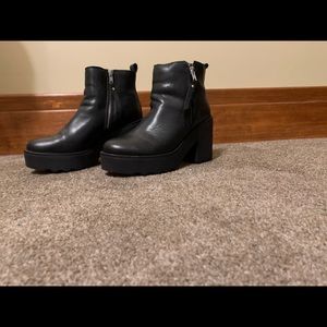 SteveMadden Leather Platform Boots
